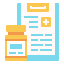 Pill and form web icon to represent Cedar Oaks Clinic medication management in Wake Forest, NC