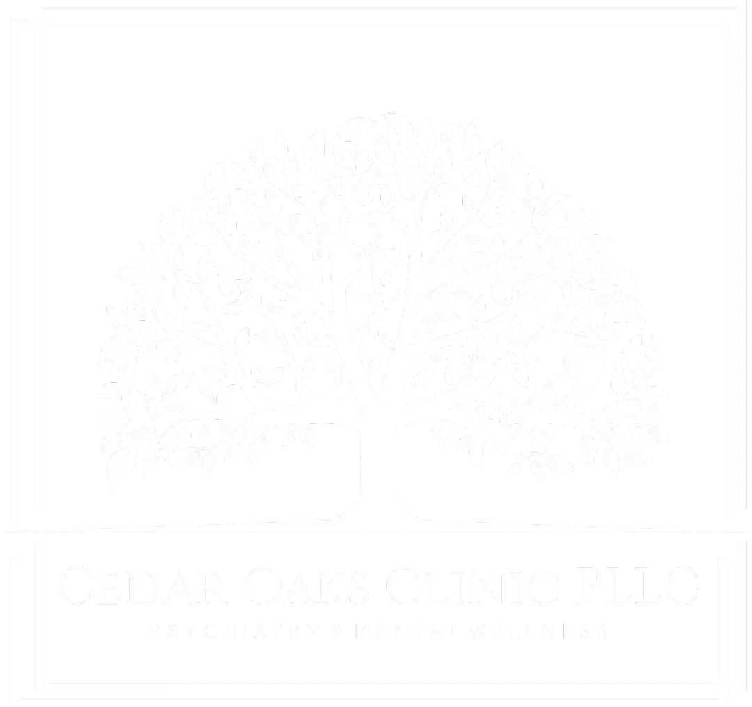 Watermark for Cedar Oaks Clinic that provides psychiatric services, therapy, and hoslistic care in Wake Forest, NC